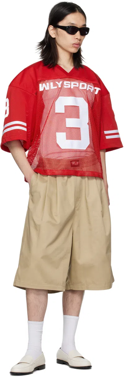 Willy Chavarria Beige Orale Elasticated Shorts In Brown