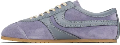 Dries Van Noten Lilac Suede Sneakers In Blue