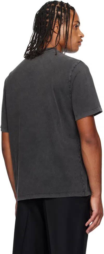 Amiri Black Crewneck Logo T-shirt In Black