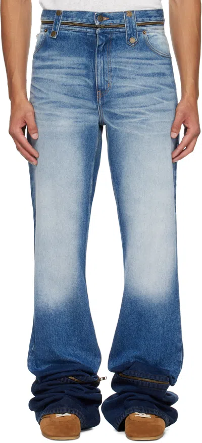 Egonlab Fitted Jeans In Blue