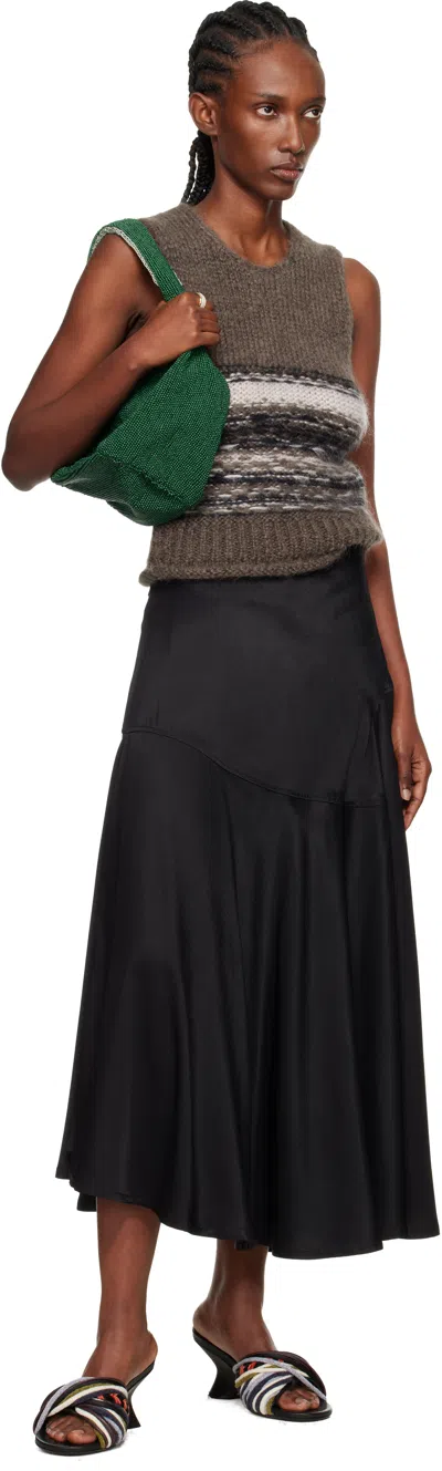 Our Legacy Pleaser Striped Mohair And Wool-blend Tank In Gray