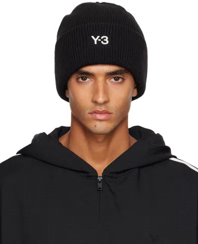 Y-3 Classic Beanie With A Stitched Label At The Front In Black
