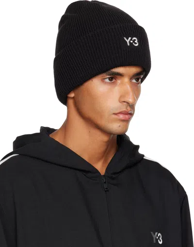 Y-3 Classic Beanie With A Stitched Label At The Front In Black
