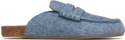 Jw Anderson Stitch Loafers In Blue