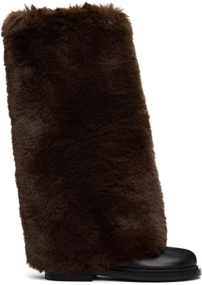 Epingler Brown Combi Socks Tall Boots In Brown