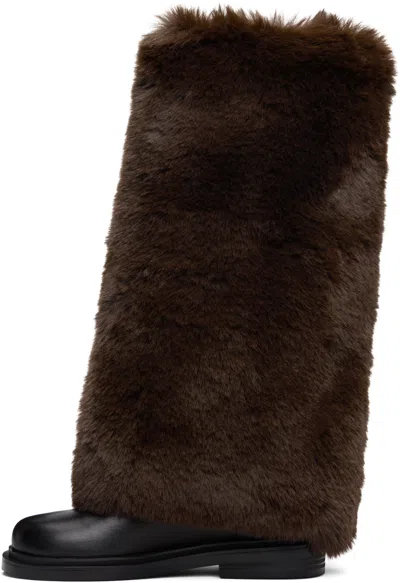 Epingler Brown Combi Socks Tall Boots In Brown