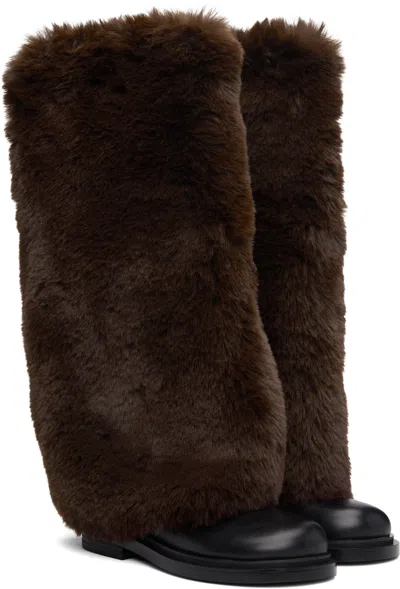 Epingler Brown Combi Socks Tall Boots In Brown