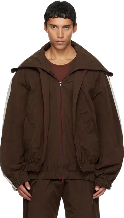 Egonlab Fusion Track Jacket In Brown