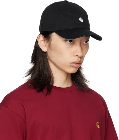 Carhartt Work In Progress Madison Logo Embroidered Baseball Cap In Black