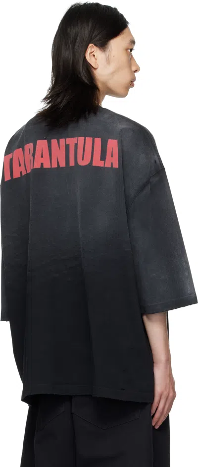 Willy Chavarria Slate Cotton Tarantula Buffalo Oversize T-shirt In Black