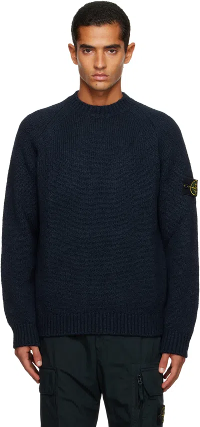 Stone Island Sweater With Round Neck In Mixed Wool In Multi