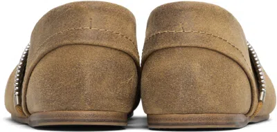 Jw Anderson Tan Biker Ballerina Flats In Multi