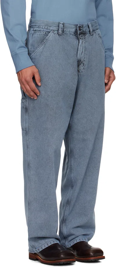 Carhartt Og Single Knee Wide-leg Jeans In Blue
