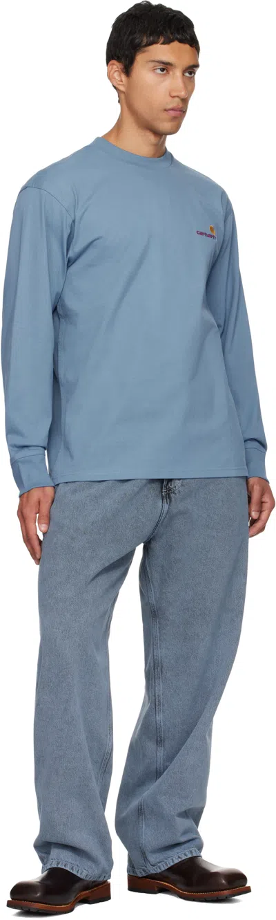 Carhartt Og Single Knee Wide-leg Jeans In Blue