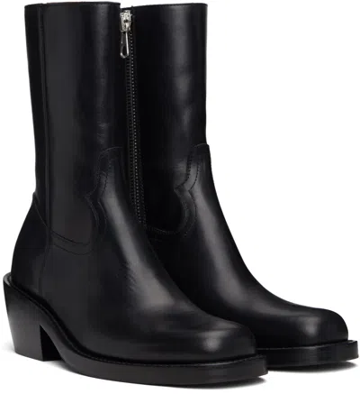 Dries Van Noten Square Toe Ankle Boots In Multi