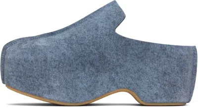 Jw Anderson Blue Platform Clogs In Multi