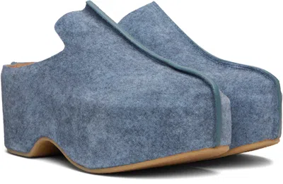 Jw Anderson Blue Platform Clogs In Multi
