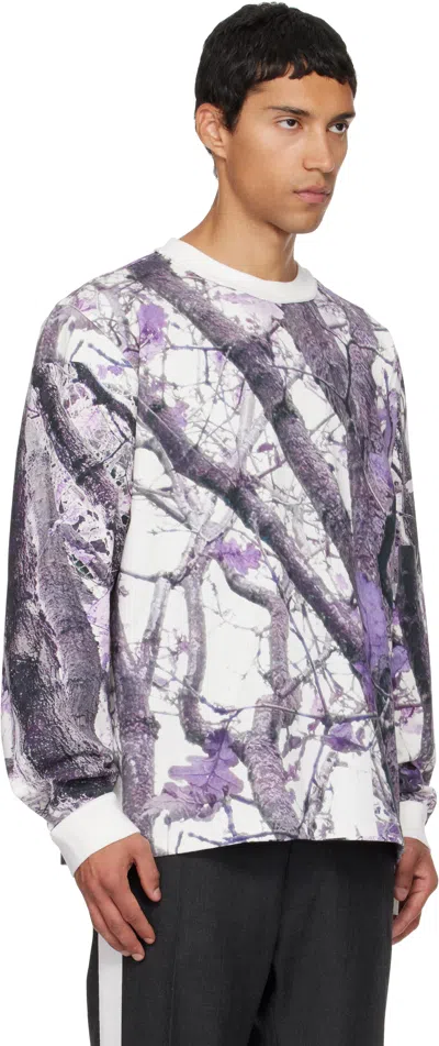 Camiel Fortgens White Big Long Sleeve T-shirt In Blue