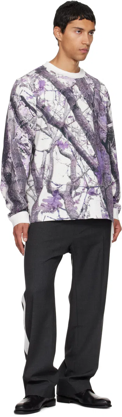 Camiel Fortgens White Big Long Sleeve T-shirt In Blue