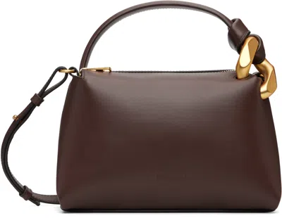 Jw Anderson J.w. Anderson Brown Leather Small Jwa Corner Handbag In Brown