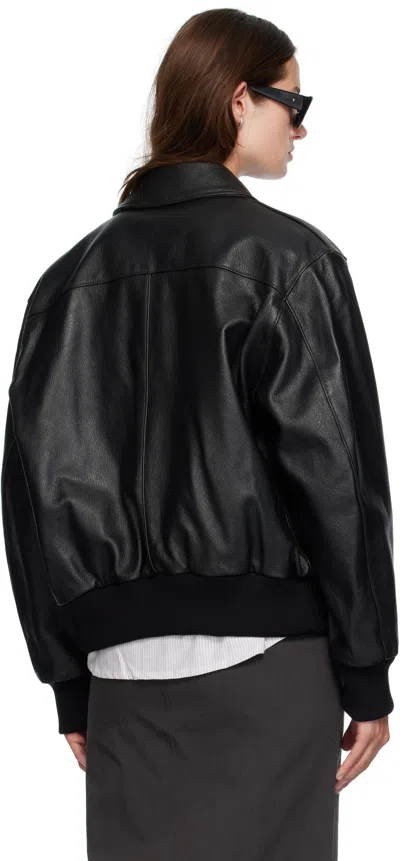 Coor Black A2 Leather Jacket In Black
