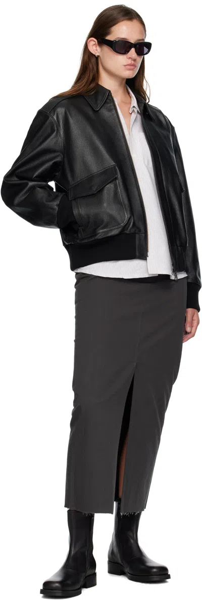 Coor Black A2 Leather Jacket In Black