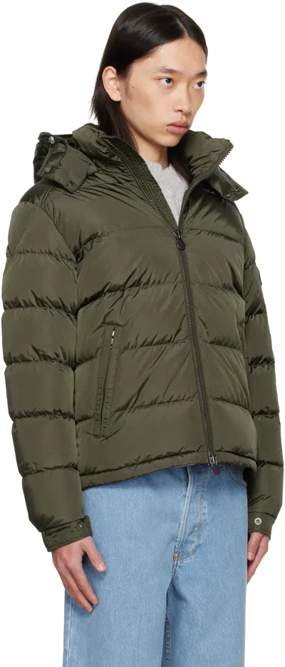 Moncler Khaki Galion Hooded Short Down Jacket