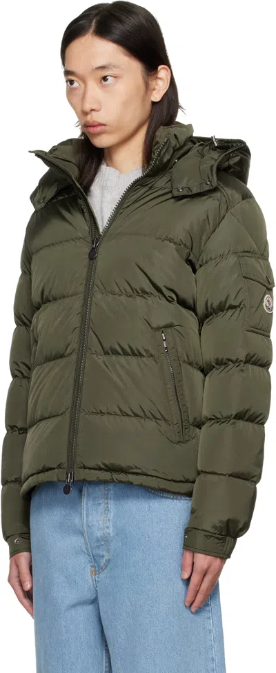 Moncler Khaki Galion Hooded Short Down Jacket