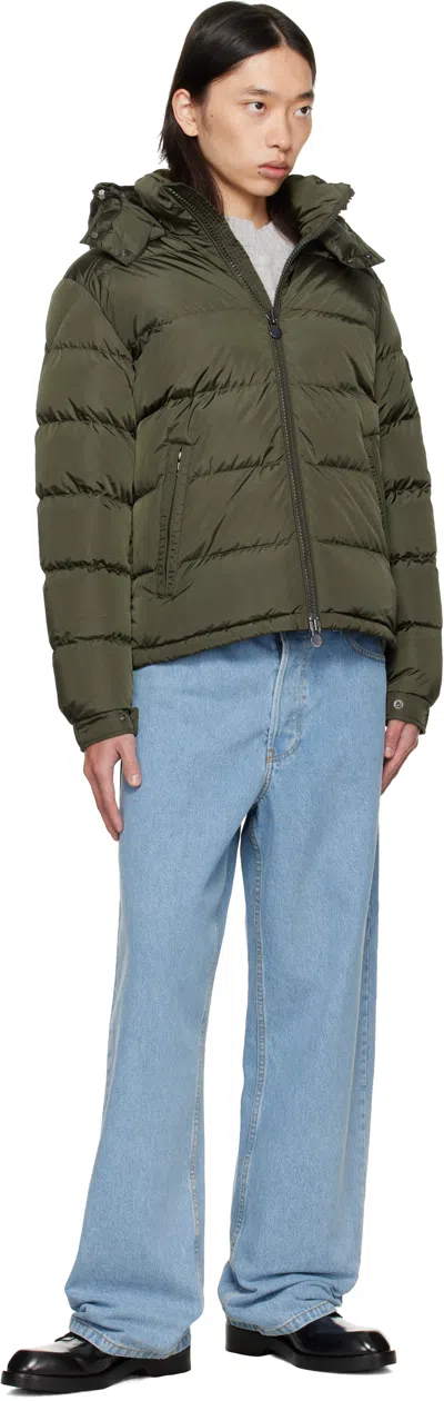 Moncler Khaki Galion Hooded Short Down Jacket
