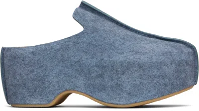 Jw Anderson Blue Platform Clogs In Blue