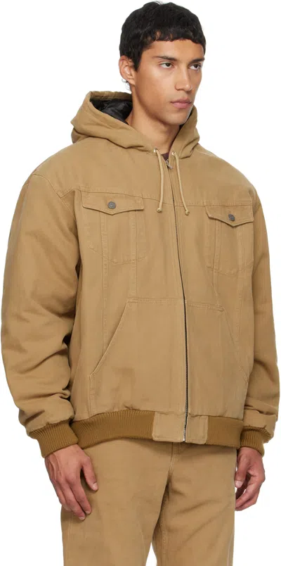 Egonlab Hooded Pocket Jacket In Brown