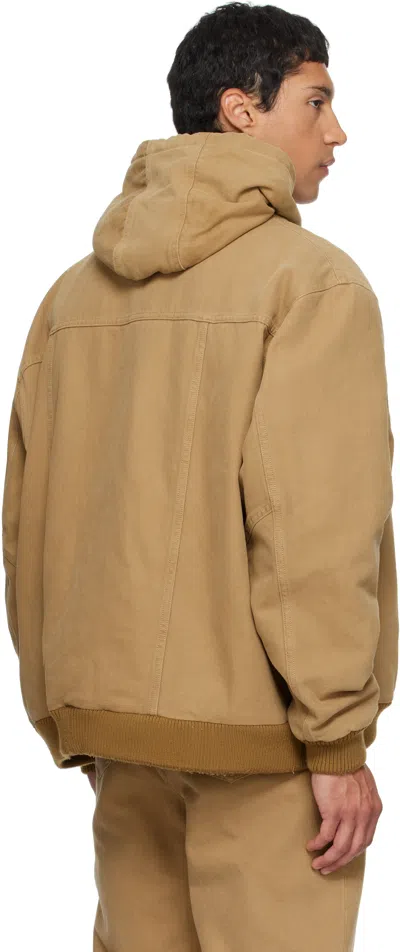 Egonlab Hooded Pocket Jacket In Brown