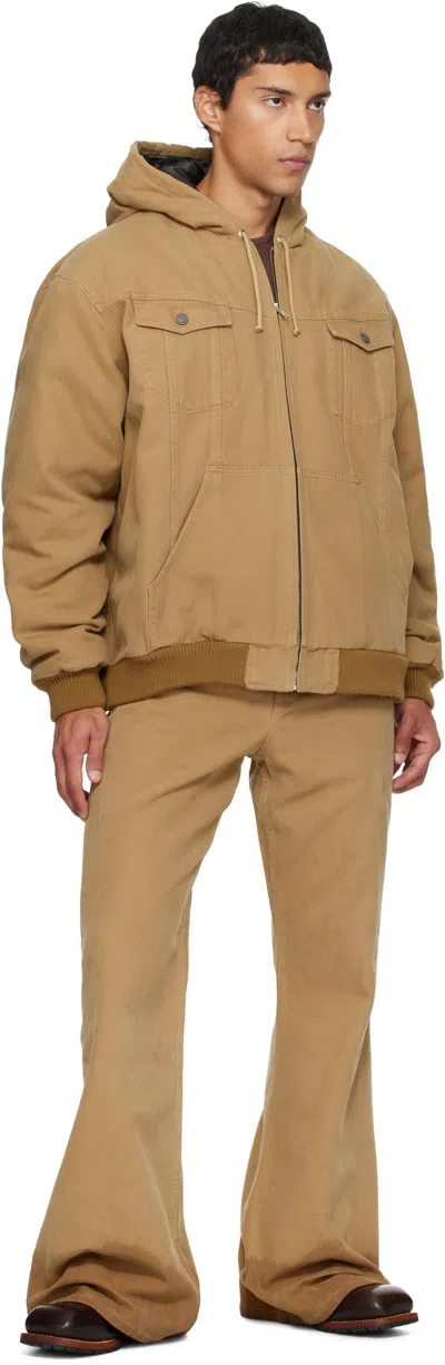 Egonlab Hooded Pocket Jacket In Brown