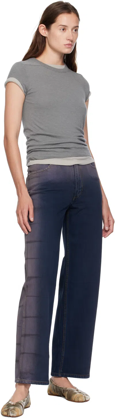 Eckhaus Latta Blue & Purple Wide Leg Jeans In Multi