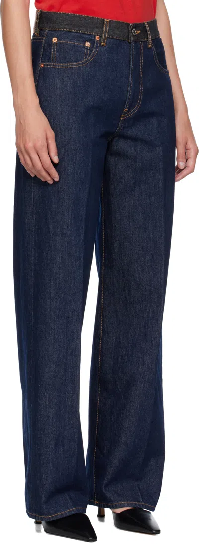 6397 Blue Contrast Wb Jeans In Blue