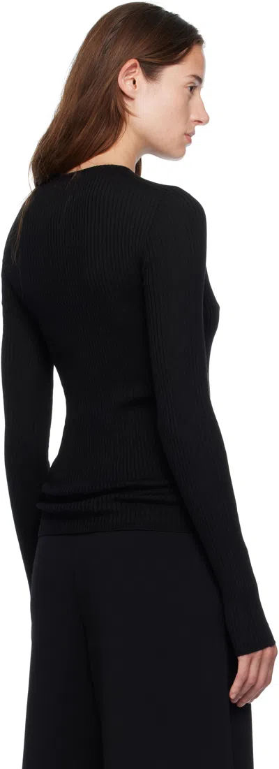 Moncler Genius Moncler X Ee72 Black Wool Cardigan In Black