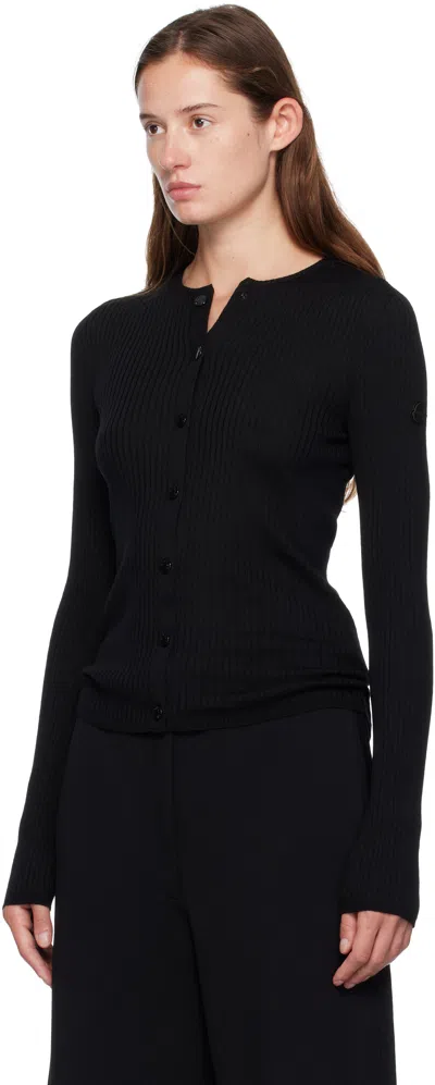Moncler Genius Moncler X Ee72 Black Wool Cardigan In Black