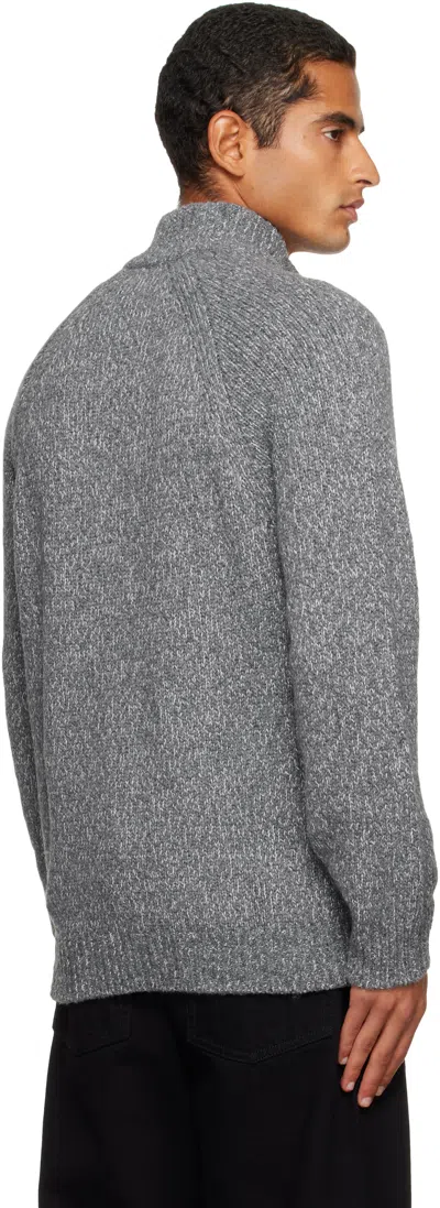 Stone Island Gray 5100051 Wool Cardigan In Gray