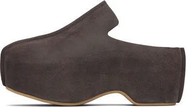 Jw Anderson Brown Platform Clogs In Brown