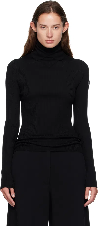 Moncler Genius Moncler X Ee72 Black Wool Turtleneck In Black
