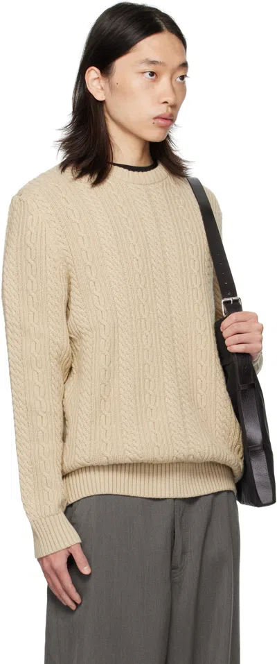 Barbour Beige Lowfen Cable-knit Sweater In Neutral