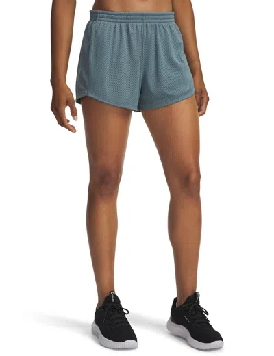 Under Armour Women's Tech Mesh Play Up 3" Shorts In Blue