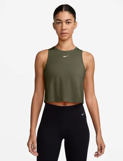 Nike Women's One Classic Dri-fit Cropped Tank In Green