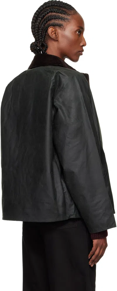 Barbour Green Transport Waxed Jacket In Multi