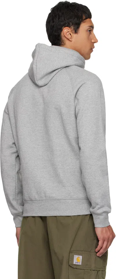 Carhartt Hooded Chase Sweatshirt Heather Grey In Gray