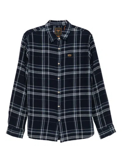 Superdry Checked Shirt In Blue