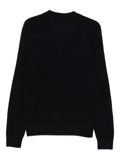 Boglioli Polo-collar Wool T-shirt In Black