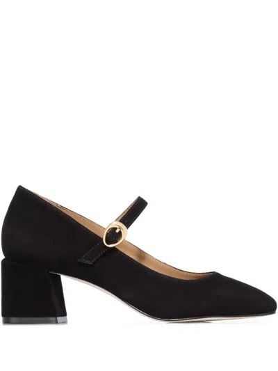 Bernardo Buckle-strap Block-heel Pumps In Black