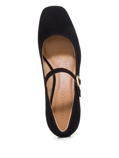 Bernardo Buckle-strap Block-heel Pumps In Black