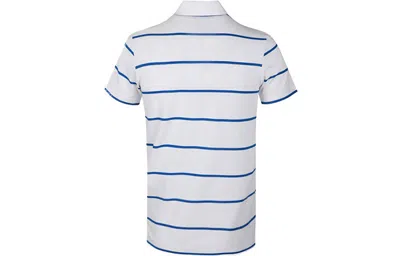 Adidas Originals Adidas Yarn Dye Casual Stripe Short Sleeve Polo White In Multi